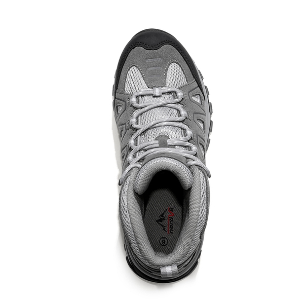 Women's Lightweight Waterproof Hiking Boots - LIGHT GREY - 3